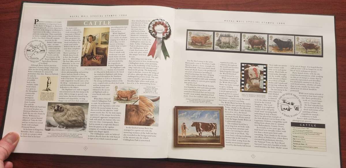 GB 1984 post office yearbook in 24 page hardbound book with slip case. SG1236/71 CV GBP 85.