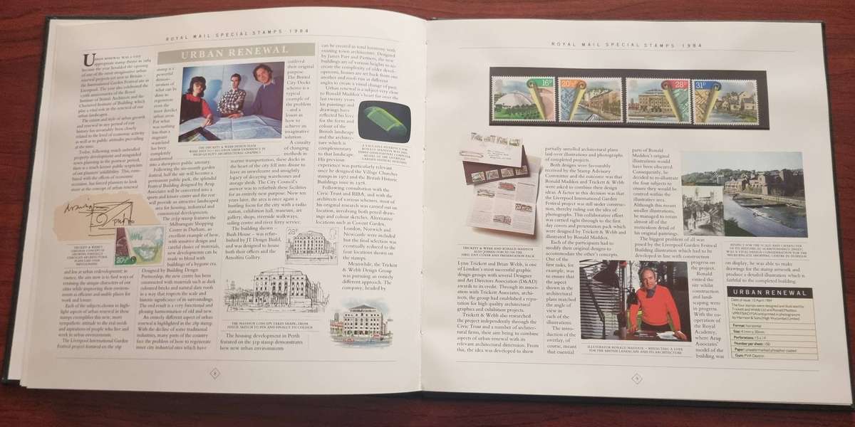 GB 1984 post office yearbook in 24 page hardbound book with slip case. SG1236/71 CV GBP 85.