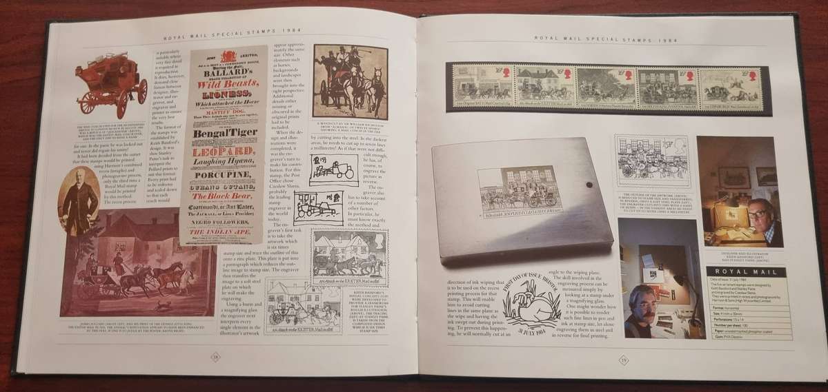 GB 1984 post office yearbook in 24 page hardbound book with slip case. SG1236/71 CV GBP 85.