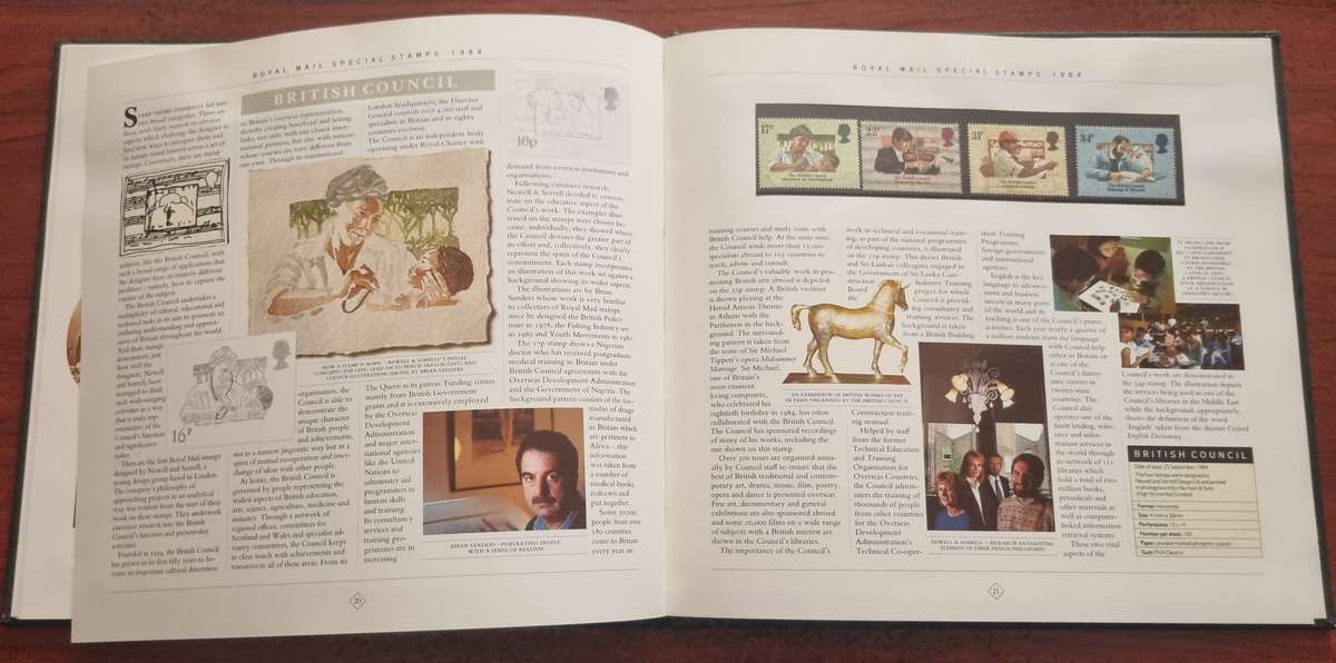 GB 1984 post office yearbook in 24 page hardbound book with slip case. SG1236/71 CV GBP 85.