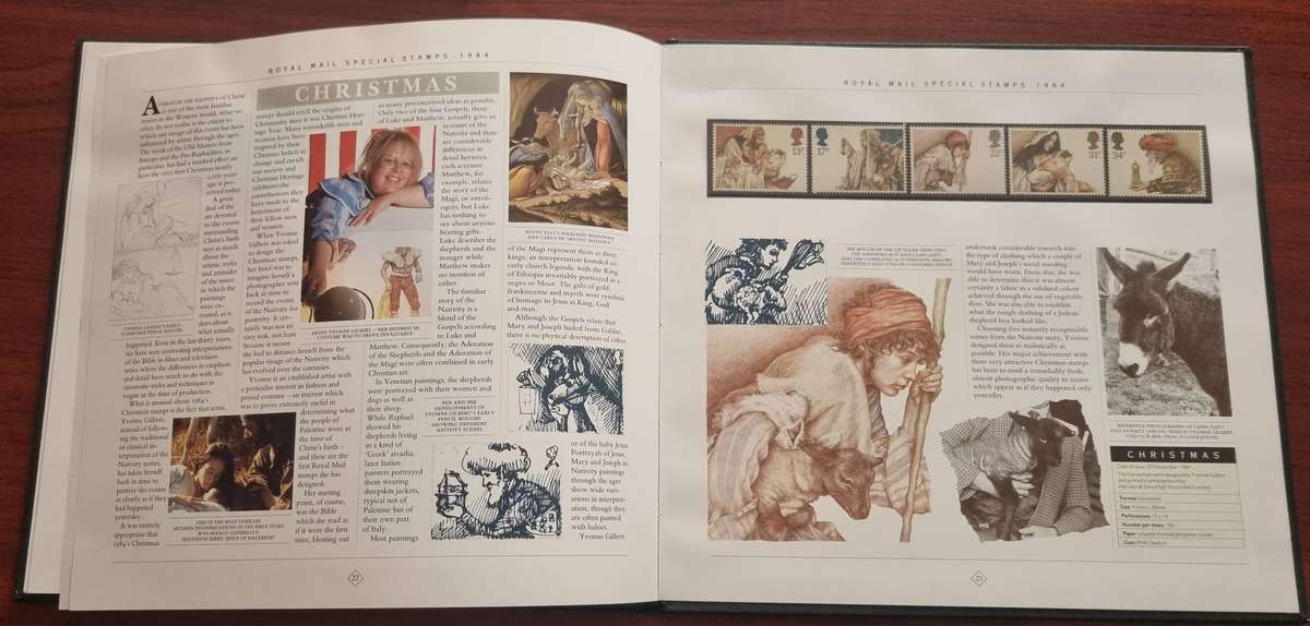 GB 1984 post office yearbook in 24 page hardbound book with slip case. SG1236/71 CV GBP 85.