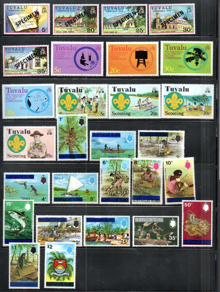 TUVALU SELECTION OF UMM SINGLES (SETS ETC). AS PER (X6) SCANS. GOOD TOTAL VALUE. NICE THEMATICS ETC.