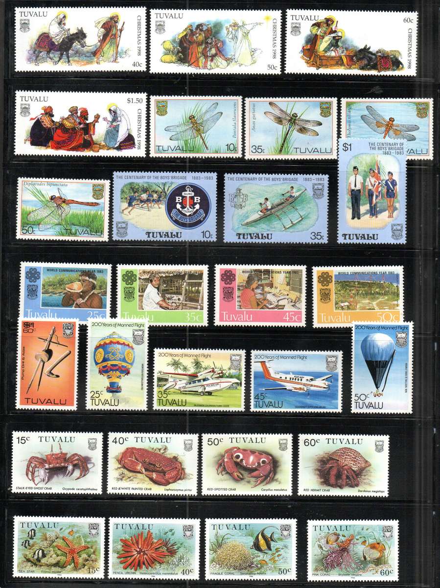 TUVALU SELECTION OF UMM SINGLES (SETS ETC). AS PER (X6) SCANS. GOOD TOTAL VALUE. NICE THEMATICS ETC.