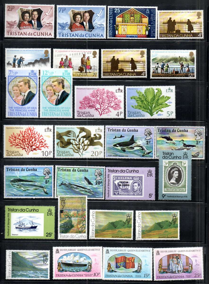 TRISTAN DA CUNHA SELECTION OF UMM SINGLES, MSHEETS ETC (SETS ETC). AS PER (X7) SCANS. THEMATICS ETC