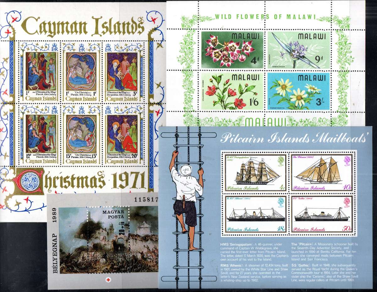 WORLD CLEARANCE OF (X30+) UMM MINI SHEETS ETC. AS PER (X8) SCANS. NICE THEMATIC MIX.