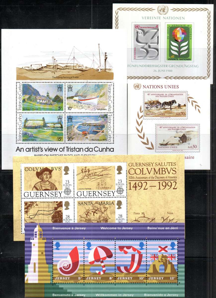 WORLD CLEARANCE OF (X30+) UMM MINI SHEETS ETC. AS PER (X8) SCANS. NICE THEMATIC MIX.