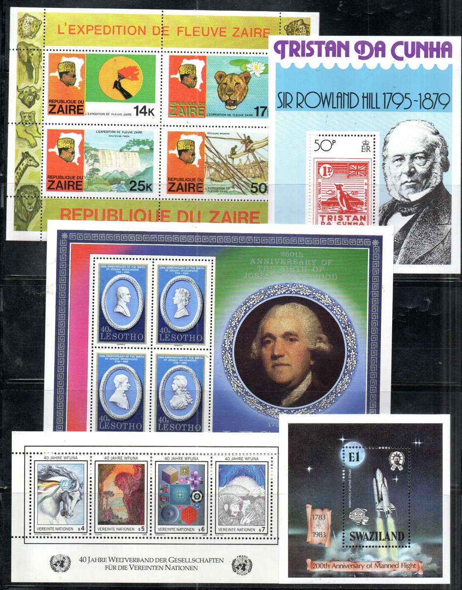 WORLD CLEARANCE OF (X30+) UMM MINI SHEETS ETC. AS PER (X8) SCANS. NICE THEMATIC MIX.