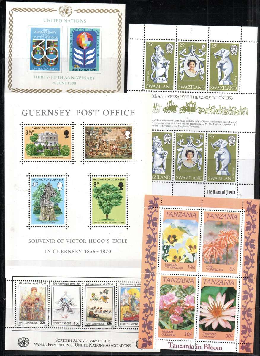 WORLD CLEARANCE OF (X30+) UMM MINI SHEETS ETC. AS PER (X8) SCANS. NICE THEMATIC MIX.