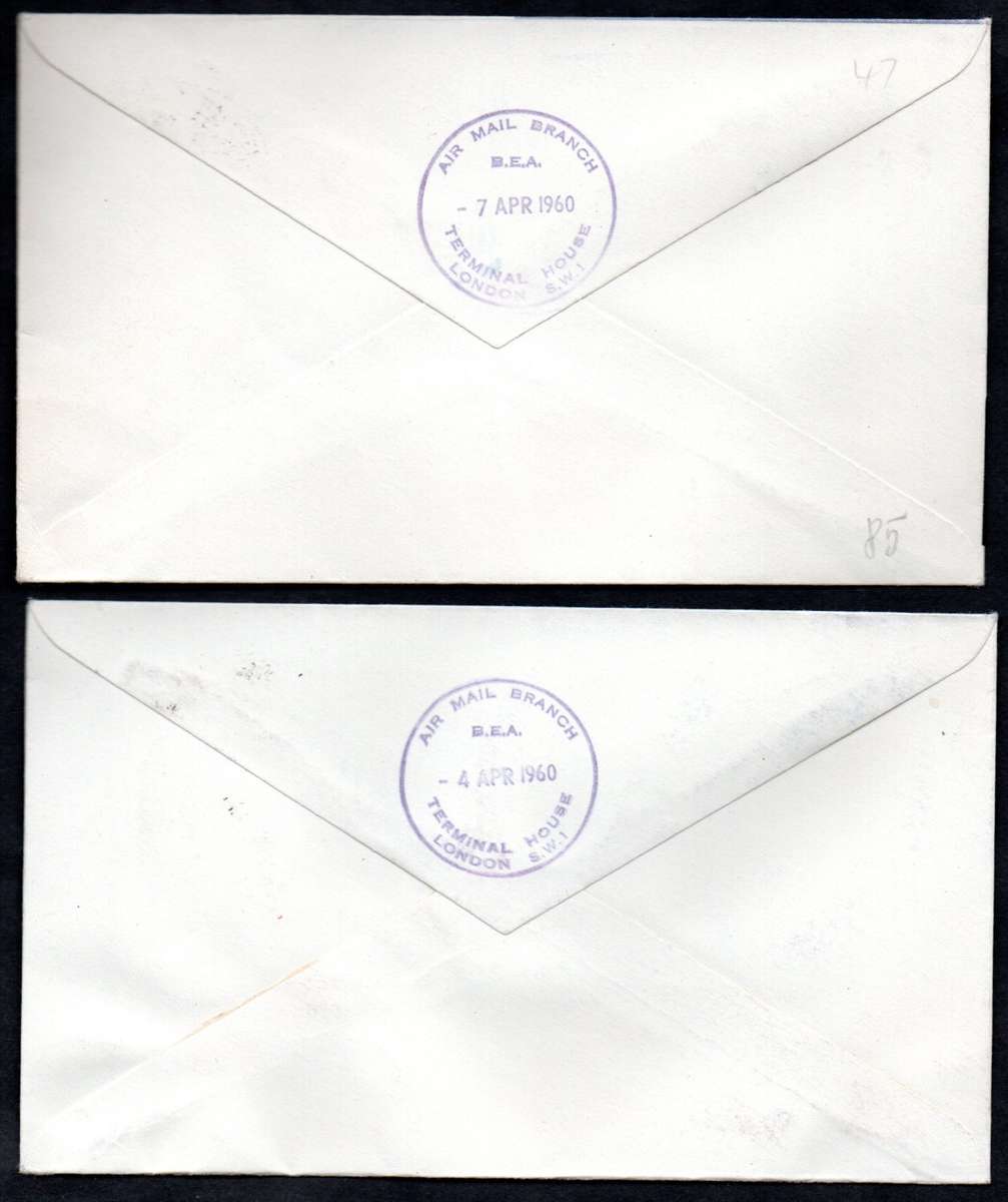 GB SELECTION OF (X5) BRITISH EUROPEAN AIRWAYS FIRST SCHEDULED FLIGHT COVERS. AS PER SCANS. NICE LOT.