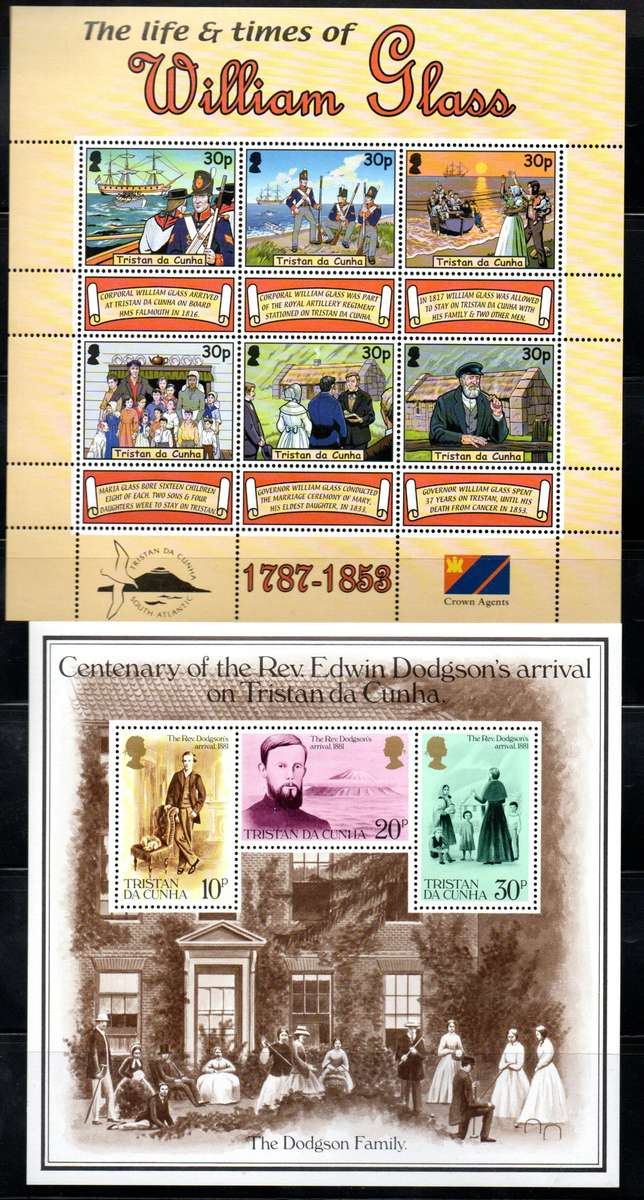 TRISTAN DA CUNHA SELECTION OF (X12) UMM MSHEETS ETC. AS PER SCANS. NICE ITEMS.