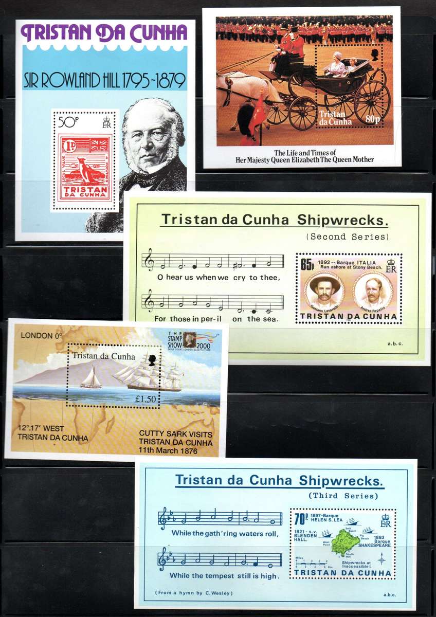 TRISTAN DA CUNHA SELECTION OF (X12) UMM MSHEETS ETC. AS PER SCANS. NICE ITEMS.