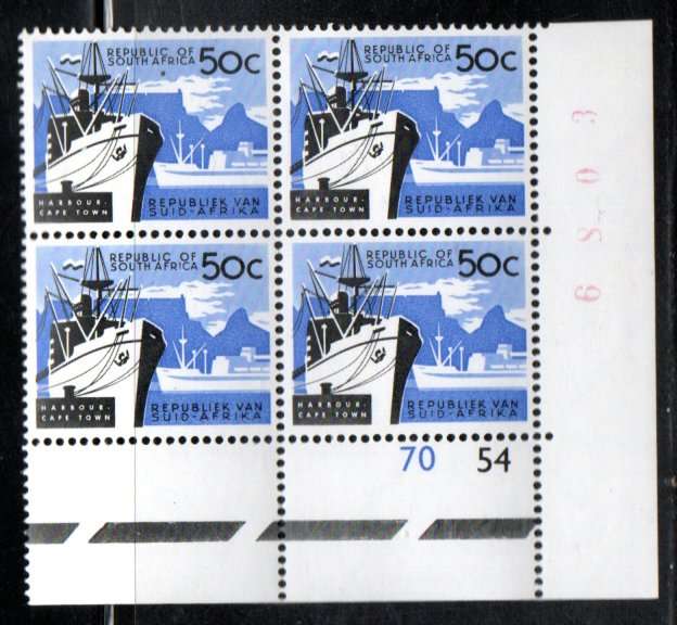 RSA 1966 DEF 50c CONTROL BLOCK CYL NOs `70 54`. UMM. AS PER SCANS. CC234 RSA WMK. CV R4000.