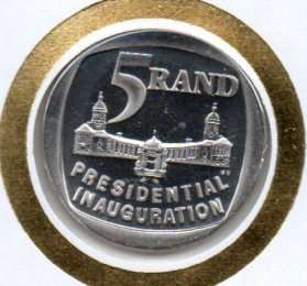 RSA 1994 PRESIDENTIAL ELECTION (MANDELA) COIN FDC 6.3c. AS LISTED. GOOD VALUE!