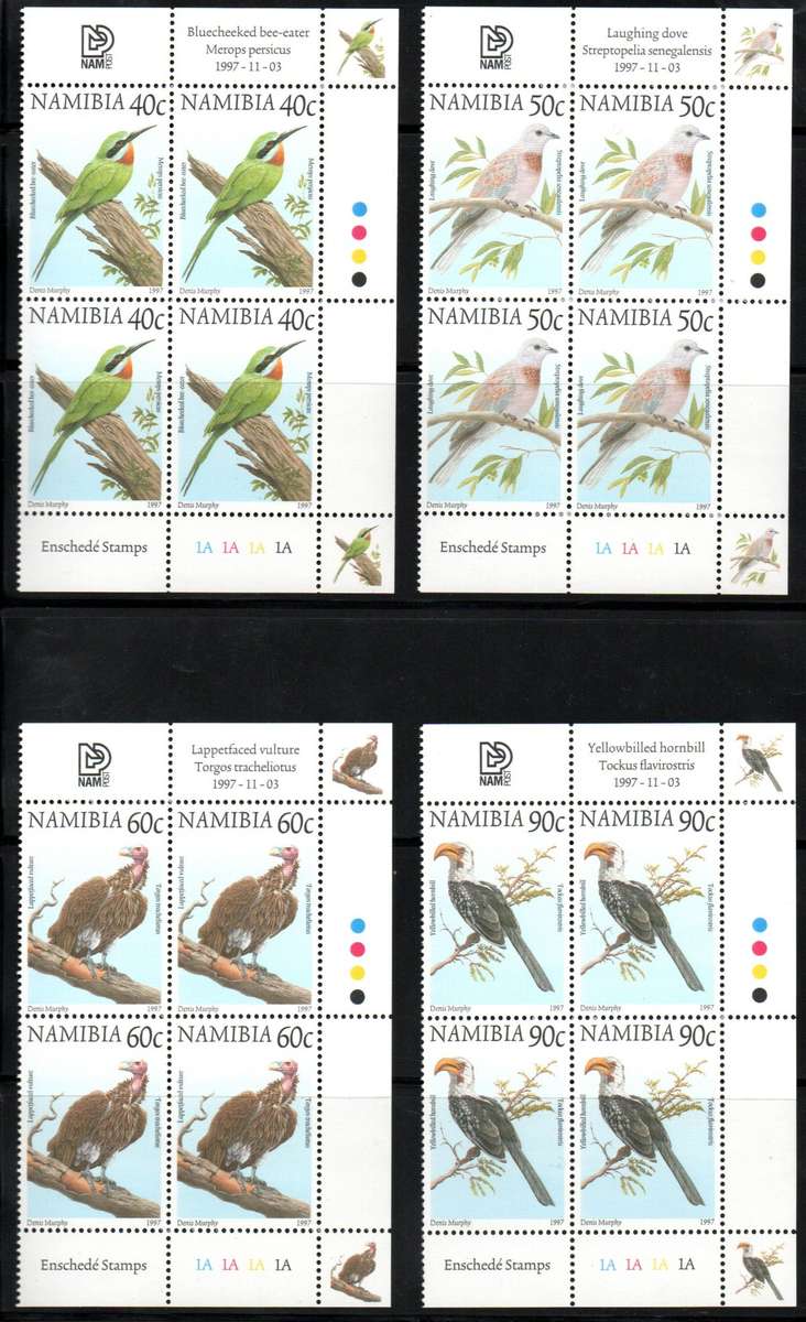 Namibia 1997 3rd def issue fauna and flora umm set of (x18) control blks - CC206-223. CV R754.