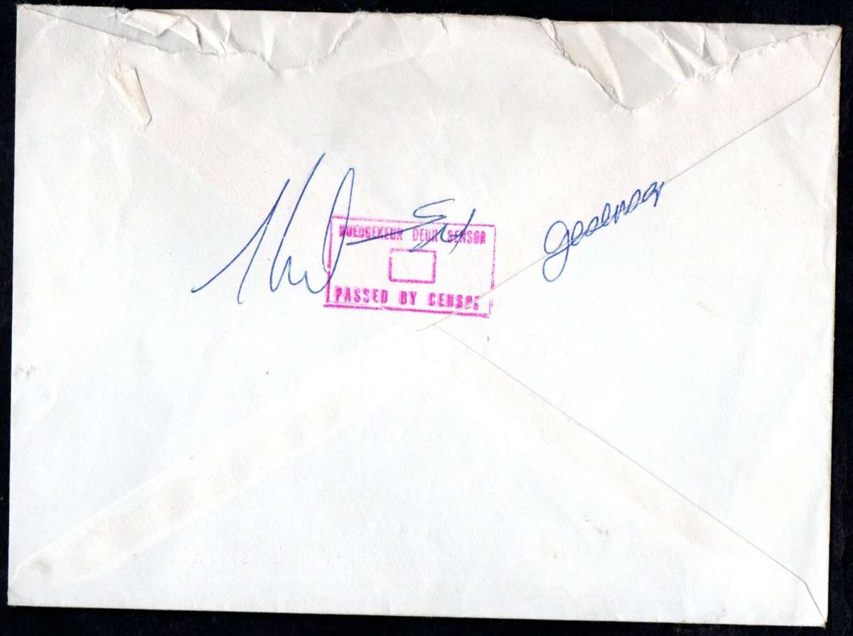 BORDER WAR 1977 PASSED BY CENSOR COVER TO GERMISTON. CONDITION AS PER SCANS.