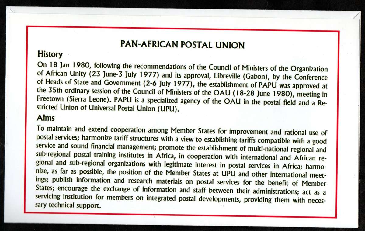 RSA 2018 100TH NELSON MANDELA CENTENARY PAN AFRICAN POSTAL UNION PRIVATELY MADE COVER. AS PER SCANS.