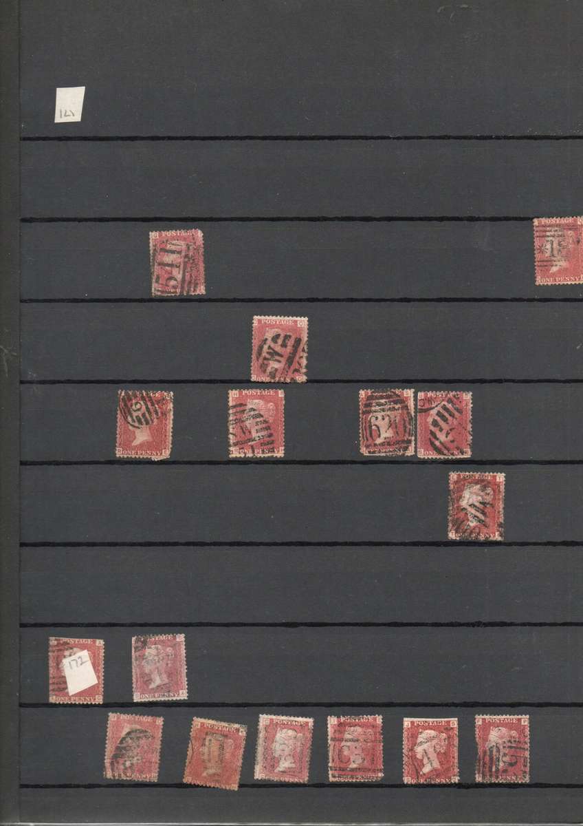 LIGHTHOUSE ALBUM 2ND HAND WITH MANY PENNY REDS. UNCHECKED. NOTATIONS SUGGEST PLATES 171-207. READ.