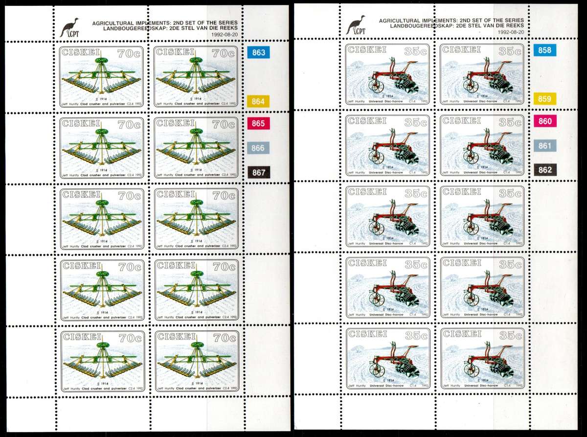 CISKEI 1992 SELECTION OF UMM SHEETS OF (X10) IN SETS OF (X4). AS PER SCANS. GOOD VALUE.