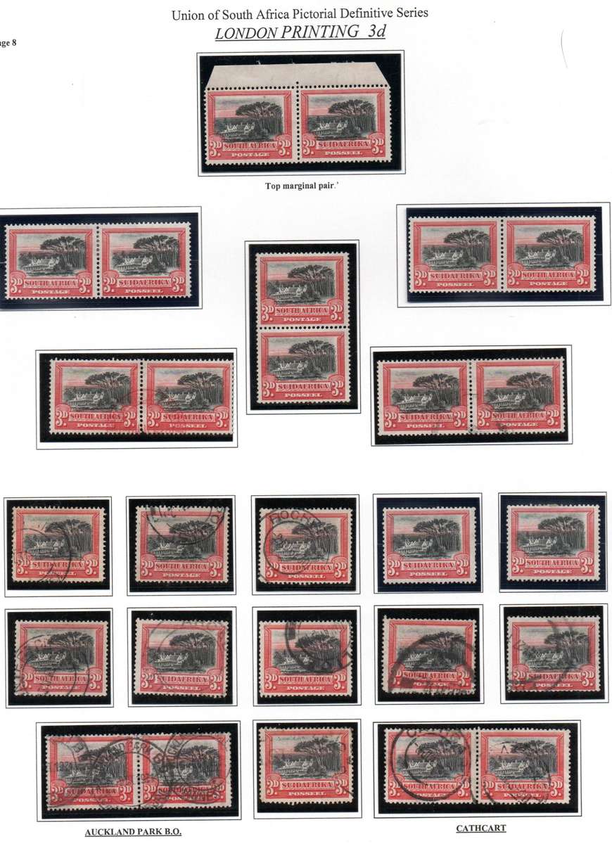 UNION 1927 3d + 2s6d LONDON PRINTING SELECTION inc SOME USEFUL USED BLKS. AS PER SCANS.