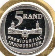 RSA 1994 PRESIDENTIAL ELECTION (MANDELA) COIN FDC 6.3c + 6.3b. AS LISTED. GOOD VALUE!