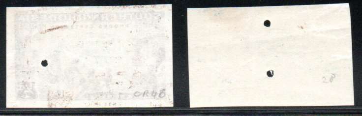 SOUTHERN RHODESIA 1953 RHODES CENTEN 1/2d IMPERF PRINTERS FILE COPY (PROOF) SINGLE AND VIGNETTE.