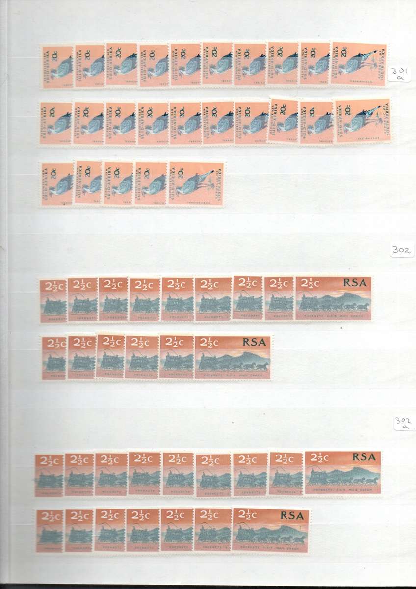ALBUM 2ND HAND WITH MINT RSA 1972/74 STAMPS (DUPLICATE DEFS UMM ETC).  AS PER SCANS. NB: PLS READ!!!