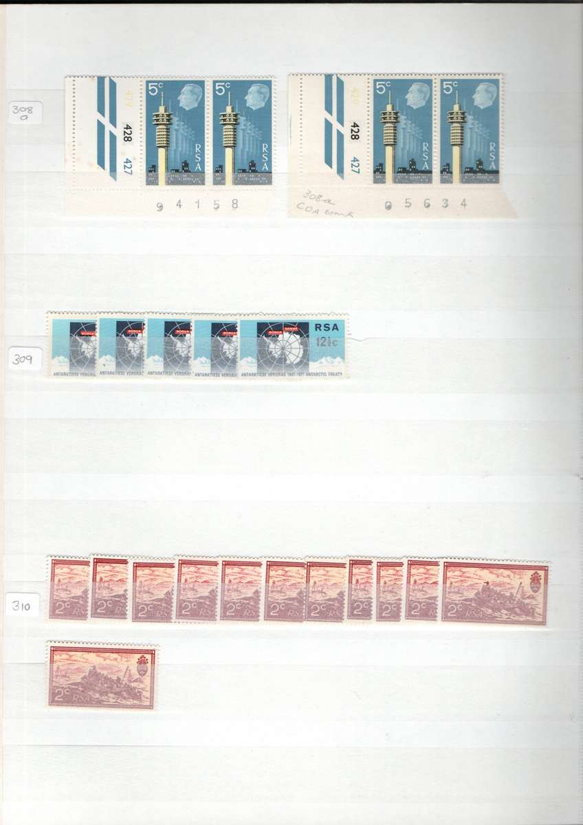 ALBUM 2ND HAND WITH MINT RSA 1972/74 STAMPS (DUPLICATE DEFS UMM ETC).  AS PER SCANS. NB: PLS READ!!!
