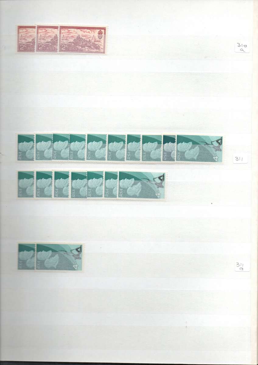 ALBUM 2ND HAND WITH MINT RSA 1972/74 STAMPS (DUPLICATE DEFS UMM ETC).  AS PER SCANS. NB: PLS READ!!!