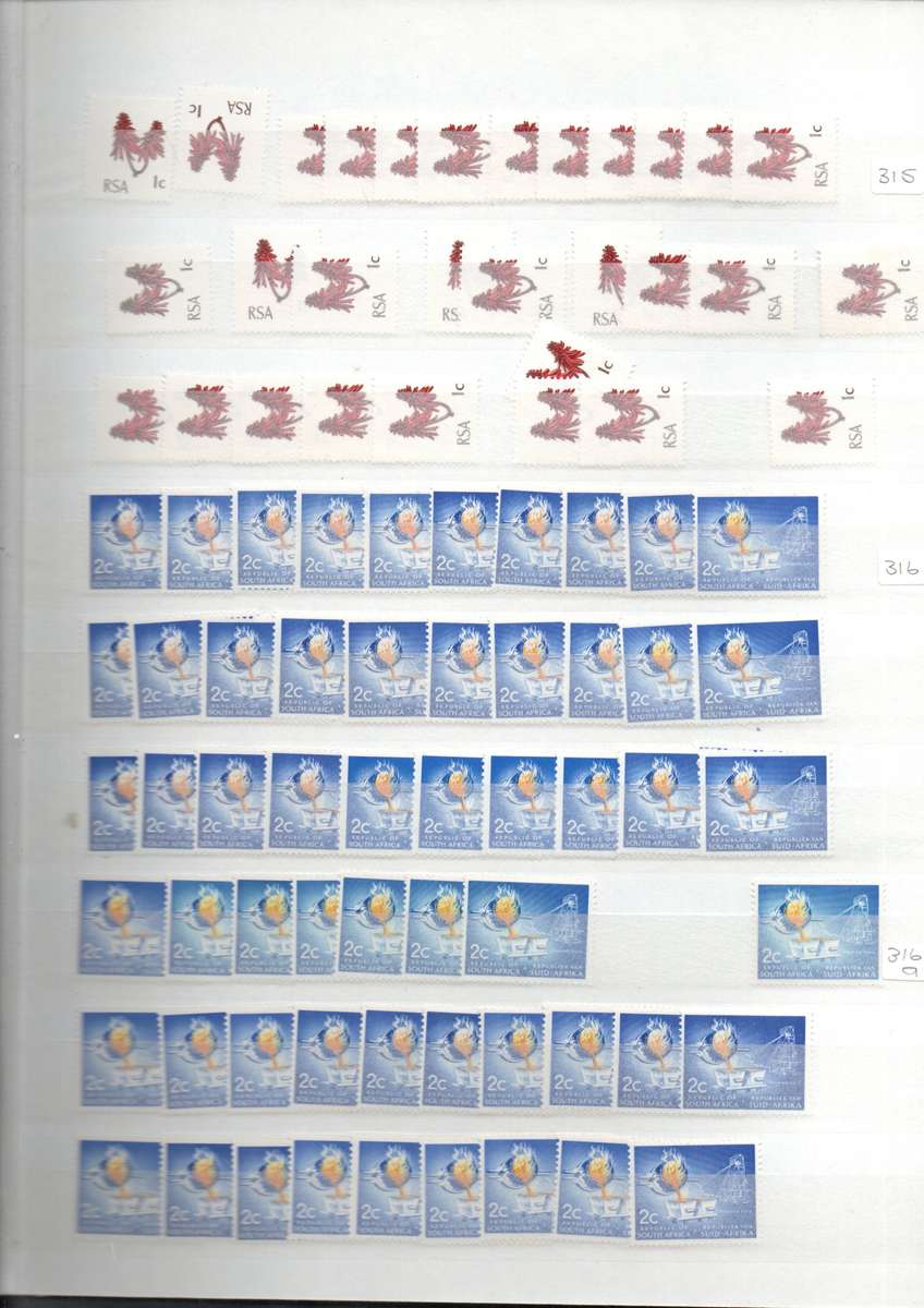 ALBUM 2ND HAND WITH MINT RSA 1972/74 STAMPS (DUPLICATE DEFS UMM ETC).  AS PER SCANS. NB: PLS READ!!!