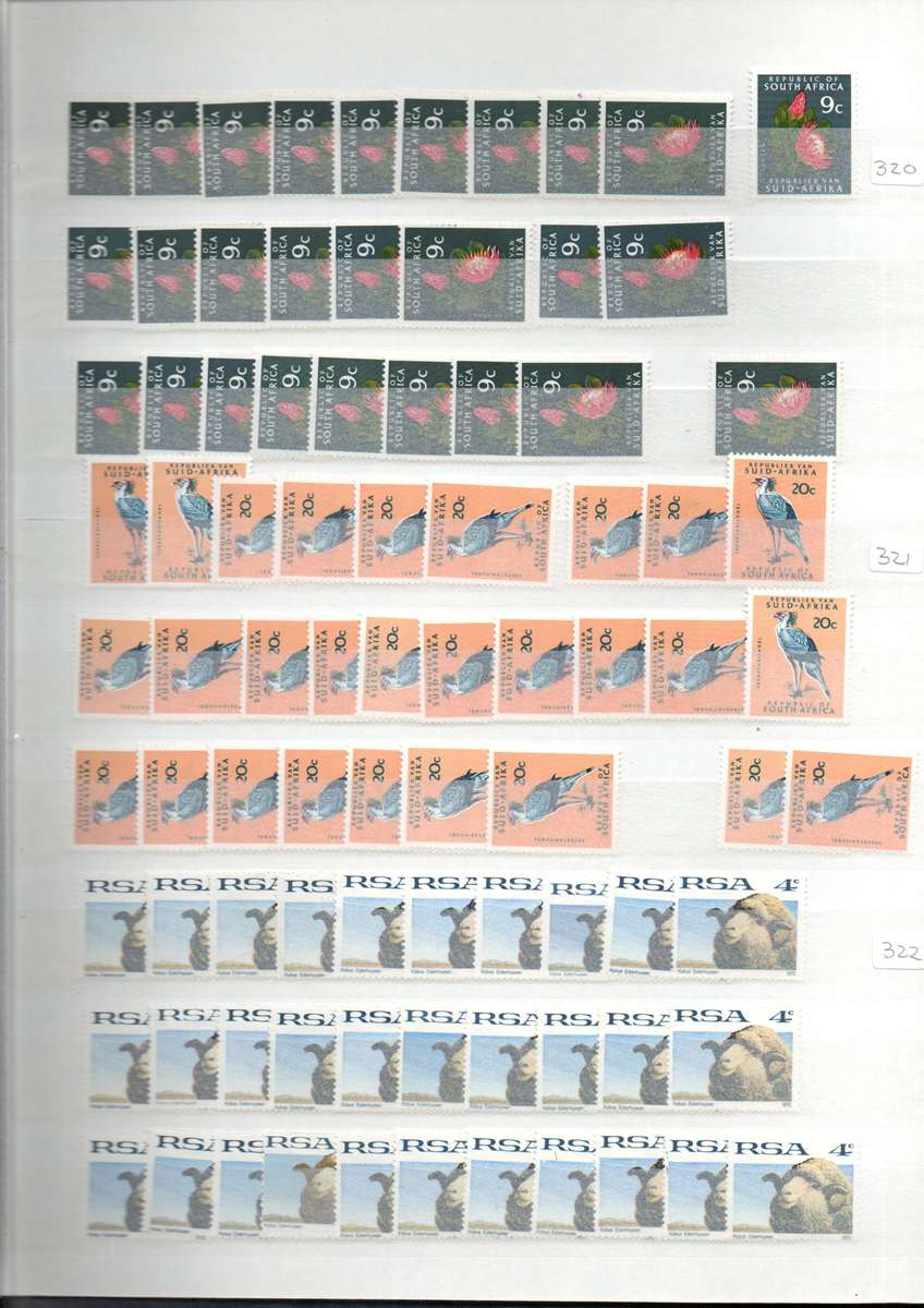 ALBUM 2ND HAND WITH MINT RSA 1972/74 STAMPS (DUPLICATE DEFS UMM ETC).  AS PER SCANS. NB: PLS READ!!!