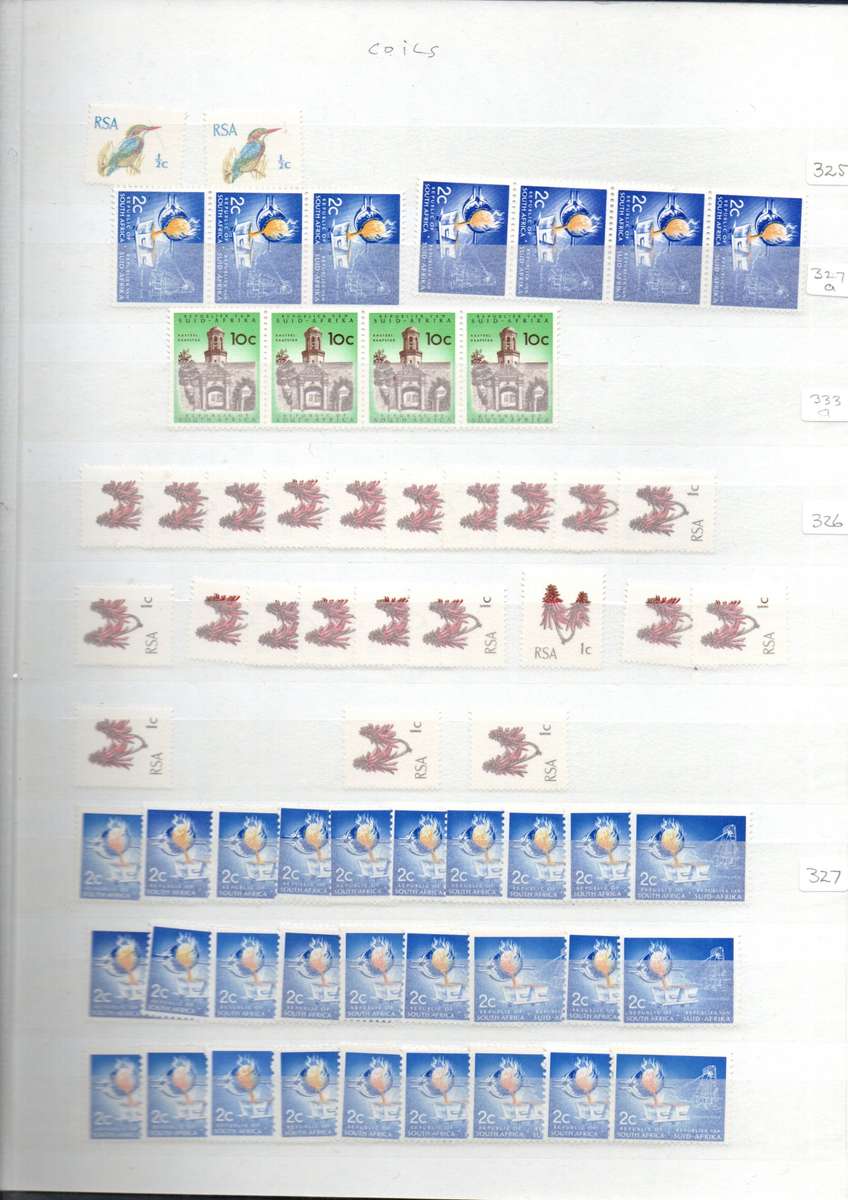 ALBUM 2ND HAND WITH MINT RSA 1972/74 STAMPS (DUPLICATE DEFS UMM ETC).  AS PER SCANS. NB: PLS READ!!!