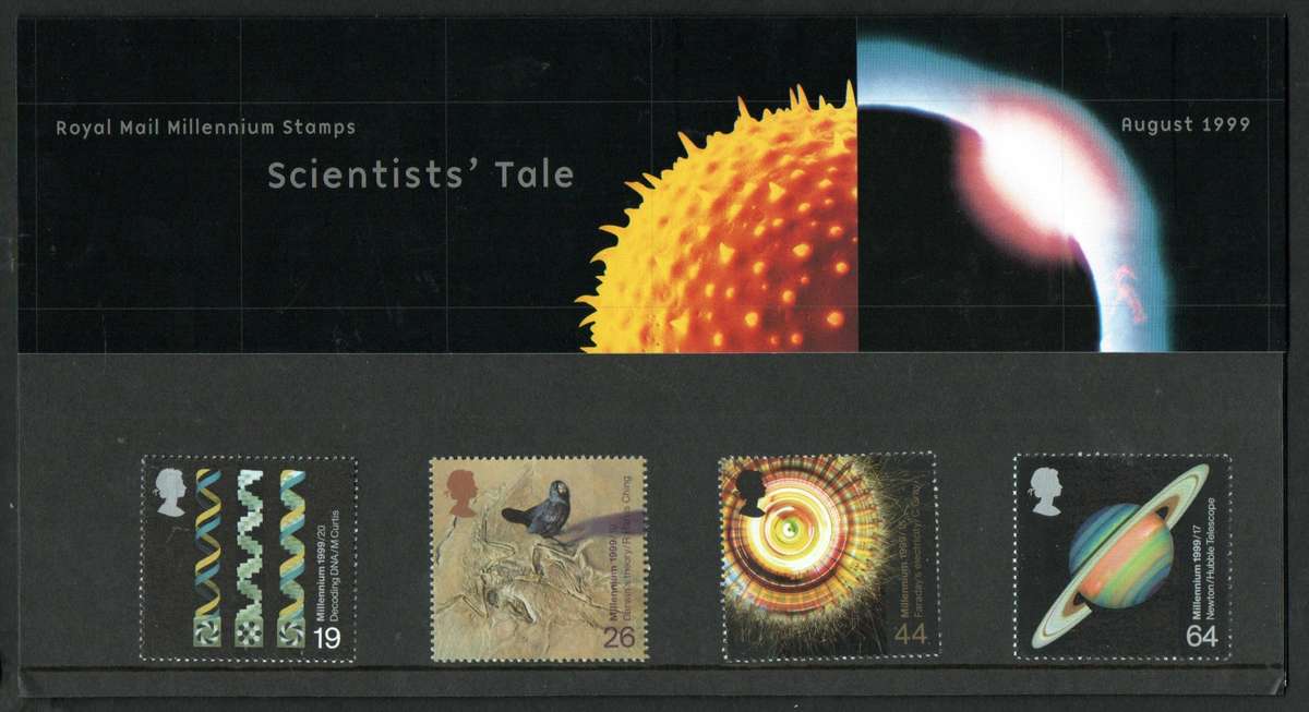 GB 1999 MILLENNIUM SERIES: THE SCIENTISTS' TALE PRESENTATION PACK NO 301. AS PER SCANS. NICE ITEM.