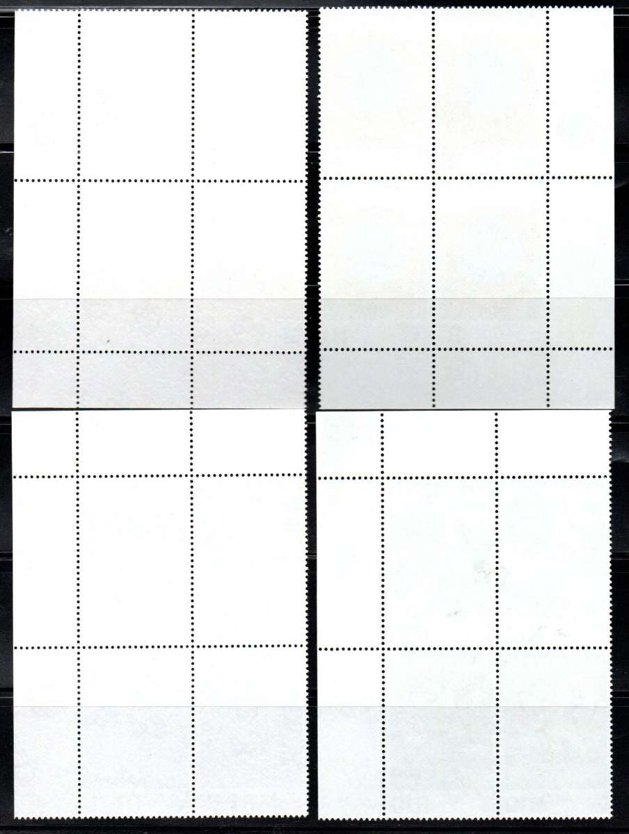 MAURITIUS 1986 INTERNATIONAL EVENTS UMM SET OF (X4) CONTROL BLKS OF (X4). SG729-32. CV GBP 26+.