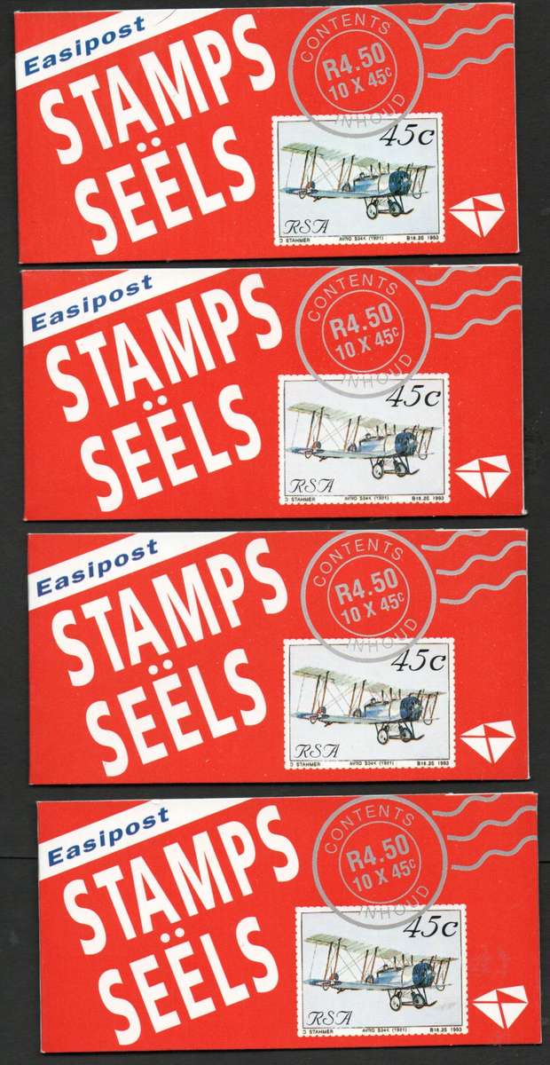 RSA 1993 AVIATION BOOKLETS 1-10 MINT AND COMPLETE. WHITE INSIDE COVERS + RED BOX ON REVERSE.