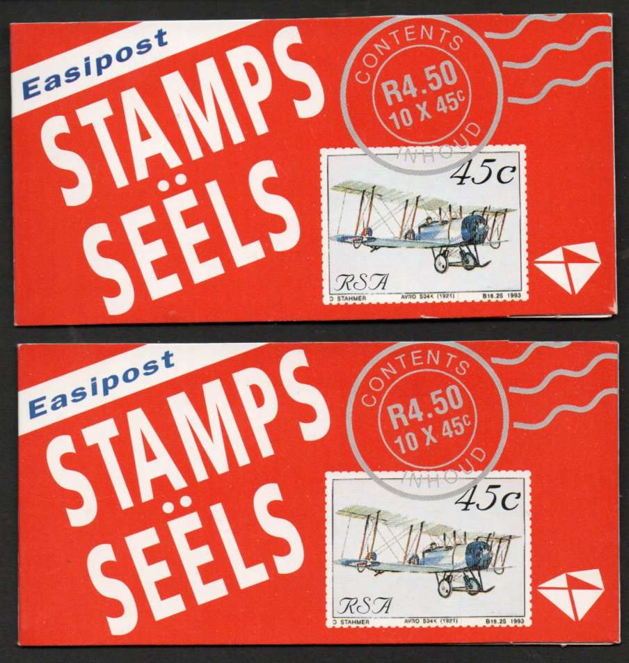 RSA 1993 AVIATION BOOKLETS 1-10 MINT AND COMPLETE. WHITE INSIDE COVERS + RED BOX ON REVERSE.