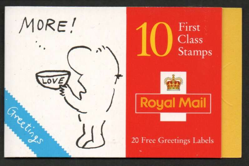 GB 1996 MORE! LOVE BARCODE GREETINGS BOOKLET SGKX8. CV GBP 10. NICE ITEM.
