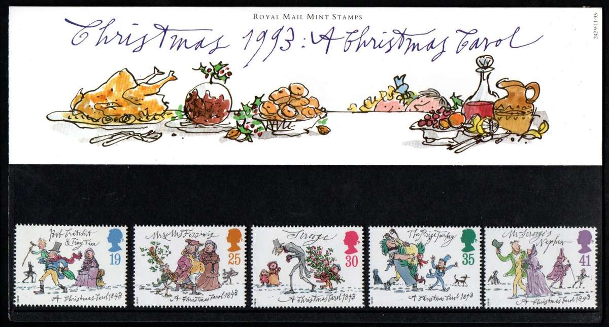 GB 1993 150TH ANNIV OF A CHRISTMAS CAROL MINT PRESENTATION PACK NO 242. AS PER SCANS. NICE ITEM.