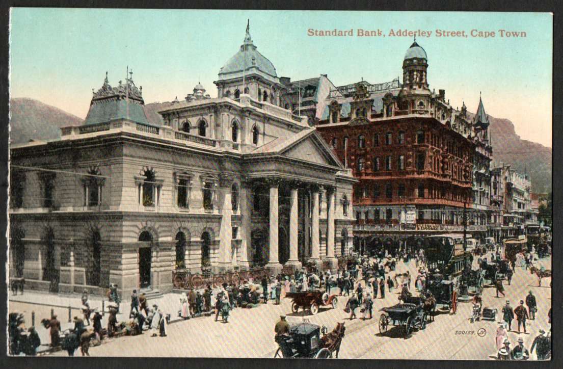 SELECTION (COGH ETC) OF (X5) STANDARD BANK THEMED POSTCARDS. AS PER SCANS. GREAT LOT.