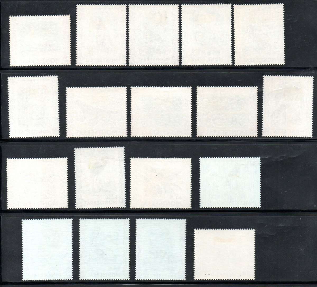 MONTSERRAT 1970 BIRDS M/MINT SET OF (X14) SG242/54c + SURCH BIRD SINGLES MINT. CV GBP 51+.