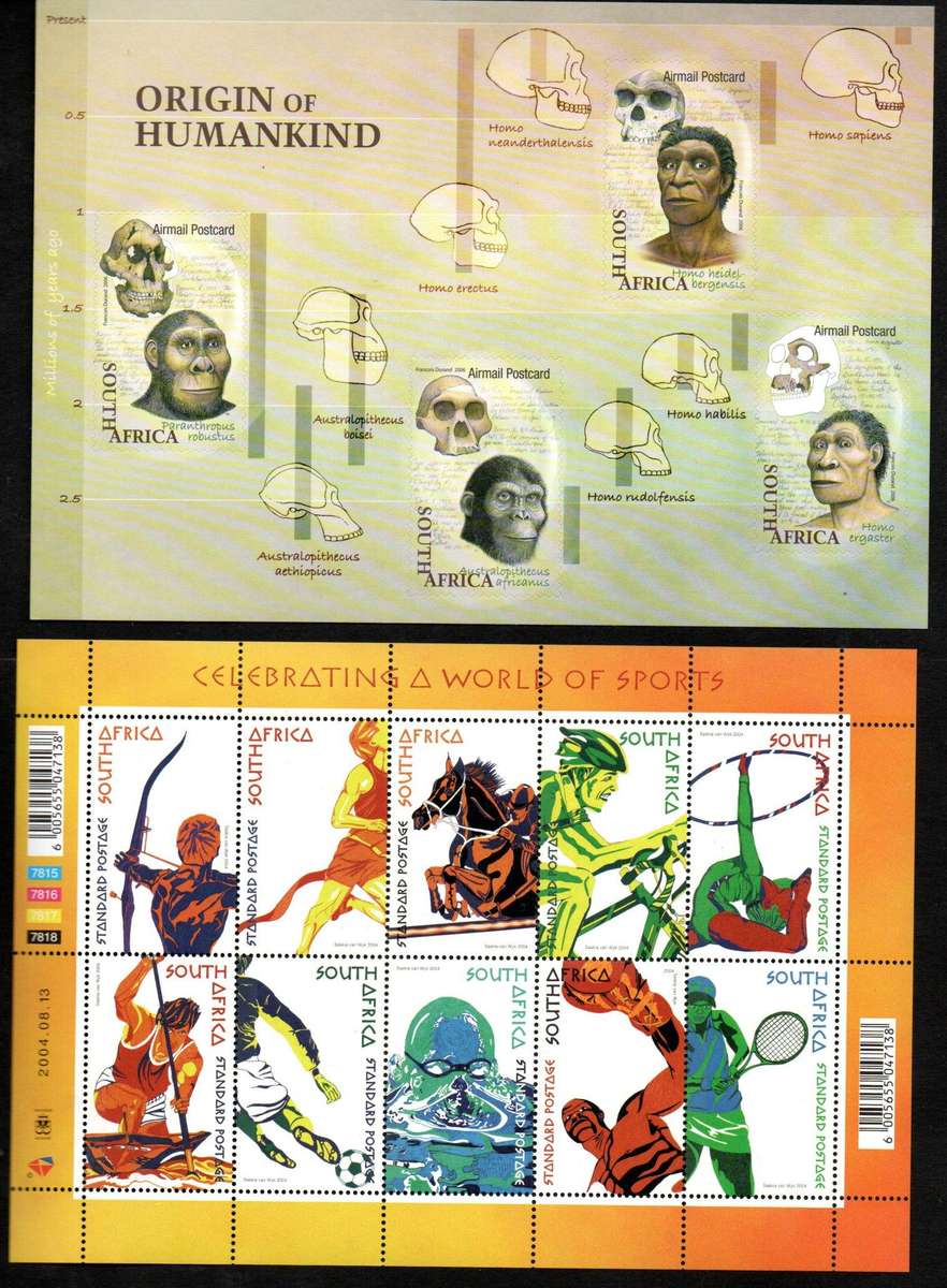 RSA SELECTION OF (X8) SHEETS/SHEETLETS. AS PER (X4) SCANS. TOTAL CV R1780.