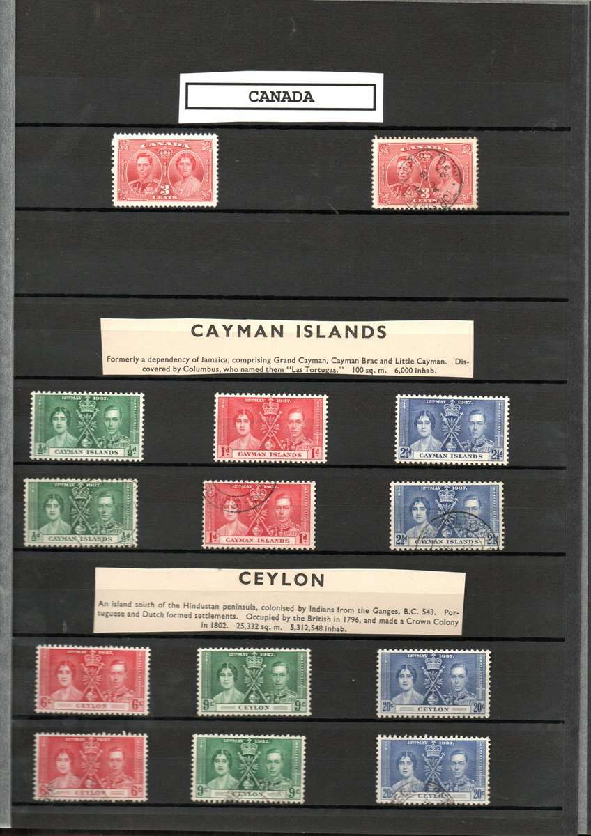 LINDER ALBUM WITH 1937 MINT/USED KGVI CORONATION STAMPS. AS PER IMAGES. NB: PLEASE READ BELOW.