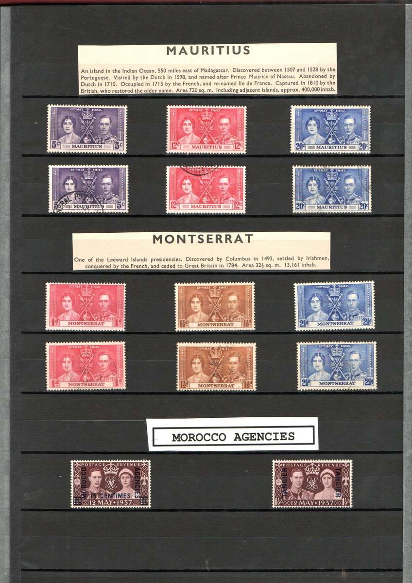 LINDER ALBUM WITH 1937 MINT/USED KGVI CORONATION STAMPS. AS PER IMAGES. NB: PLEASE READ BELOW.