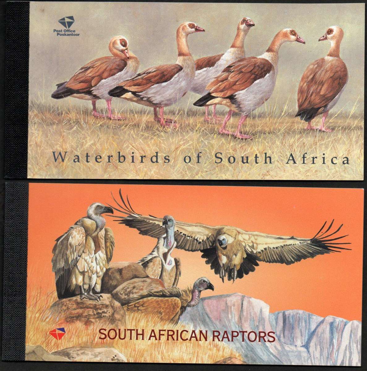 RSA 1997 WATERBIRDS + 1998 SA RAPTORS MINT AND COMPLETE SOUVENIR BOOKLETS. CV R640. AS PER SCAN.