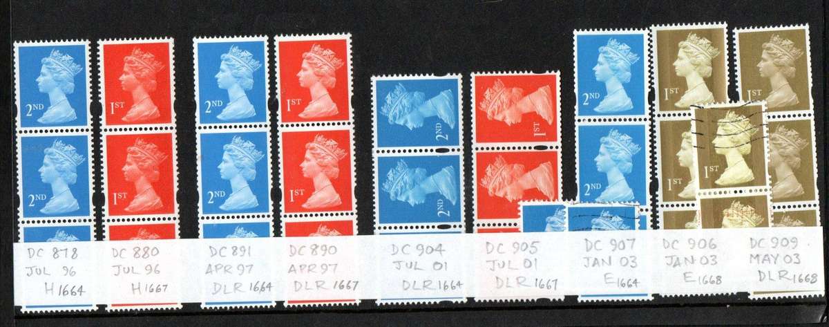 GB LOT OF QEII MACHINS (1ST, 2ND CLASS, SELF-ADHESIVES ETC) MINT/USED. AS PER SCANS.