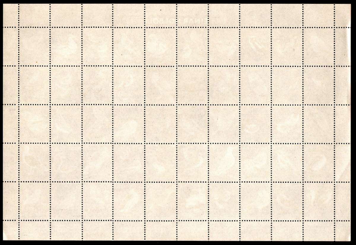 DENMARK 1965 BIRDS CHRISTMAS CINDERELLA SHEET (FOLDED). AS PER SCANS.