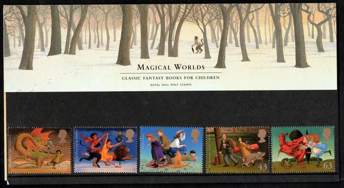 GB 1998 FAMOUS CHILDREN'S FANTASY NOVELS PRESENTATION PACK NO 289 WITH MINT STAMPS. NICE ITEM.