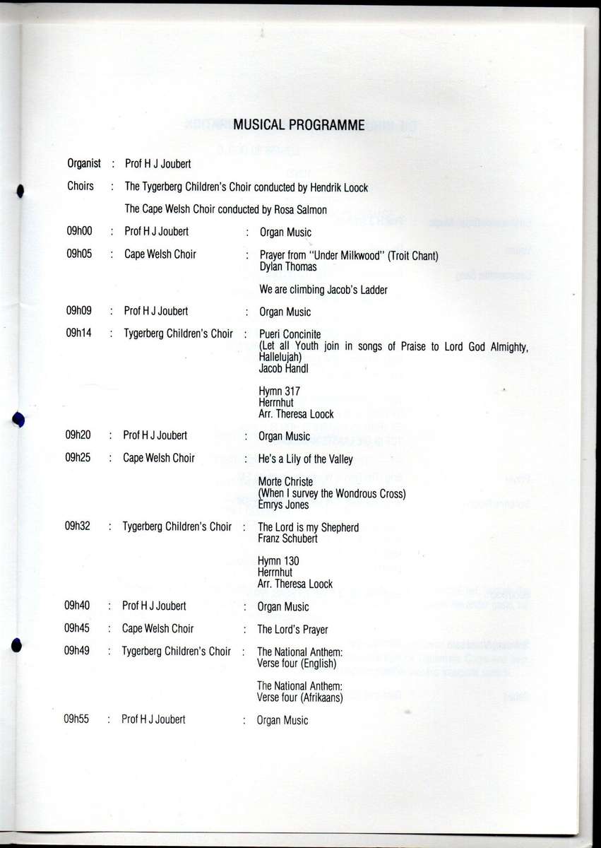 RSA 1984 INAUGURATION OF PRESIDENT PW BOTHA INAUGURATION PROGRAMME. AS PER SCANS. NICE ITEM.