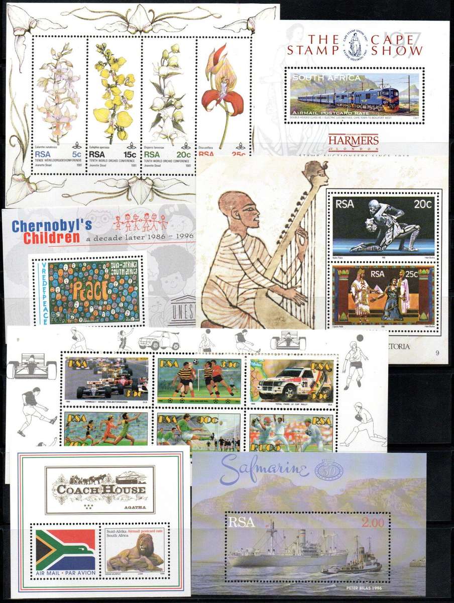 RSA selection of (x60+) umm mini sheets etc - as per scans - good total cv.