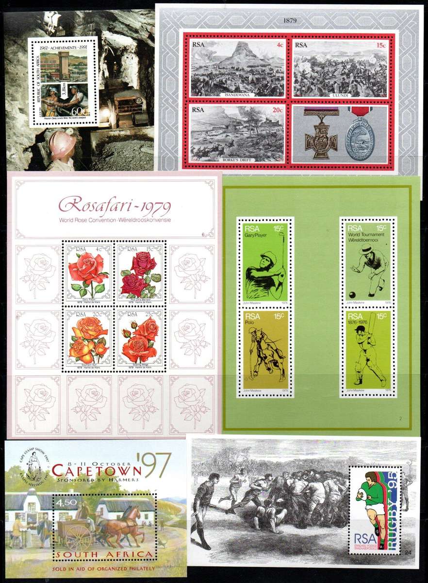 RSA selection of (x60+) umm mini sheets etc - as per scans - good total cv.