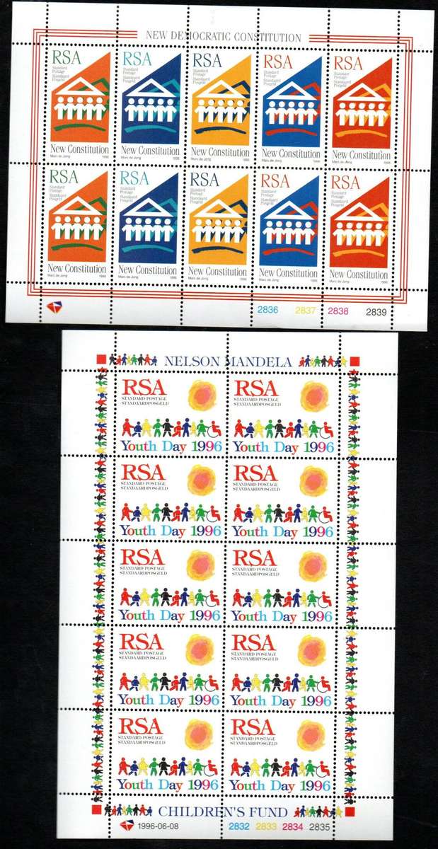 RSA selection of (x8) umm/self-ad standard postage sheets/sheetlets - as per (x5) scans  CV R1550.